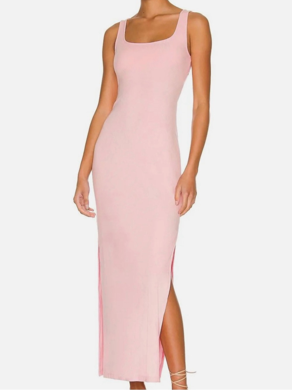 l*space Blush Pink Sleeveless Square-Neck Maxi Dress